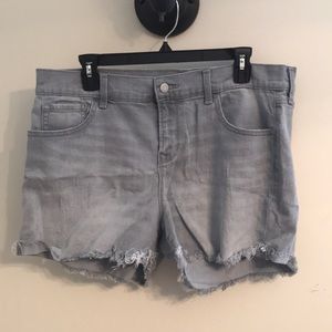 Old navy distressed gray jean shorts size 14